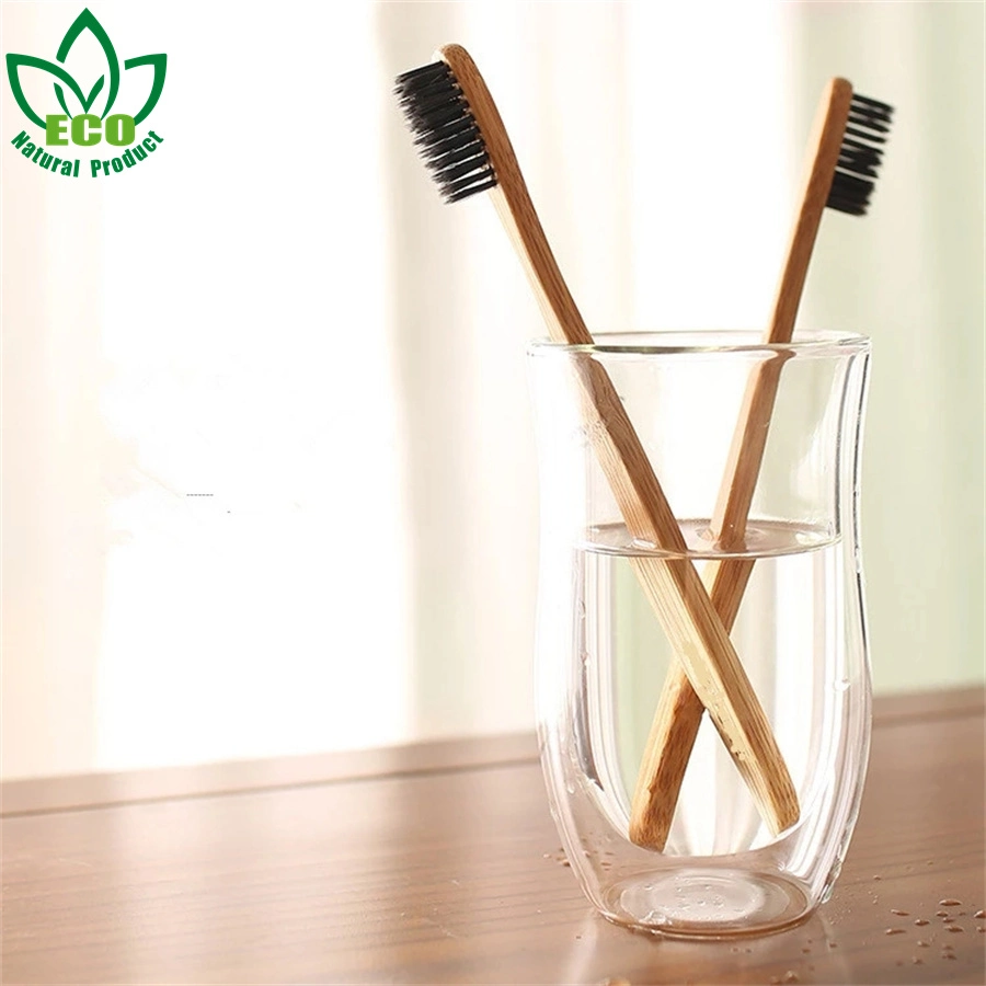 2PCS Natural Pure Bamboo Toothbrush Portable Soft Hair Tooth Brush Eco Friendly Brushes Oral Cleaning Care Tools