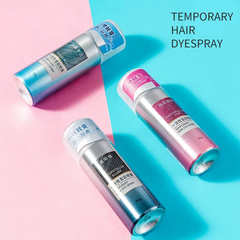 Spray de coloração de cabelo descartável profissional cuidado de estilo