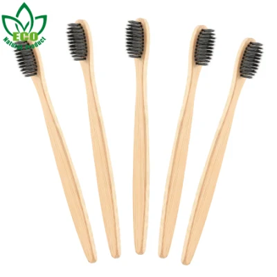 2 peças escova de dentes de bambu puro natural portátil escova de dentes de cabelo macio escovas ecológicas ferramentas de limpeza oral