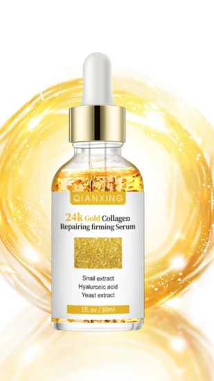 Sérum facial reafirmante de colágeno de ouro 24K para cuidados com a pele para senhoras de beleza